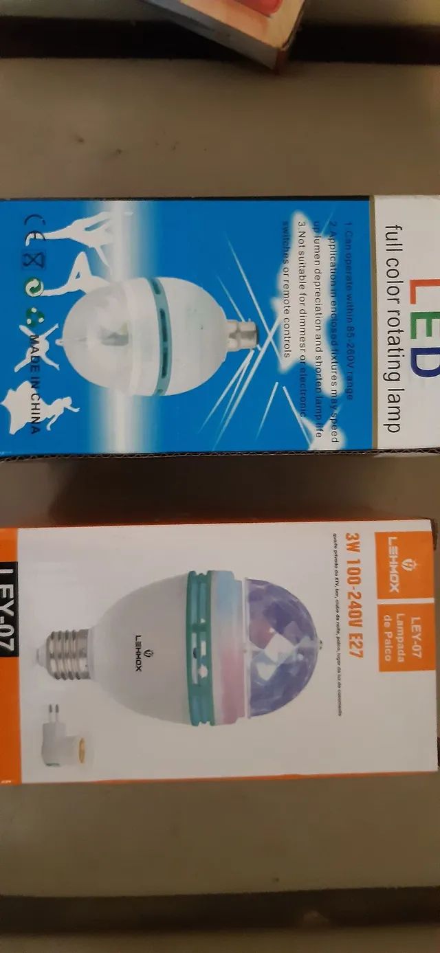 Lâmpada rotativa de led