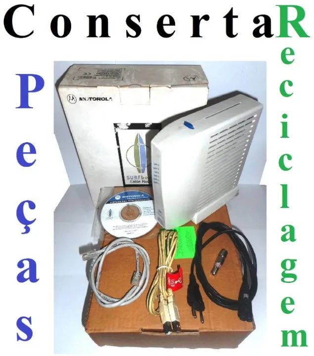 Cable modem COM DEFEITO Motorola SURFboard SB4200i Peças Reciclagem Internet banda larga