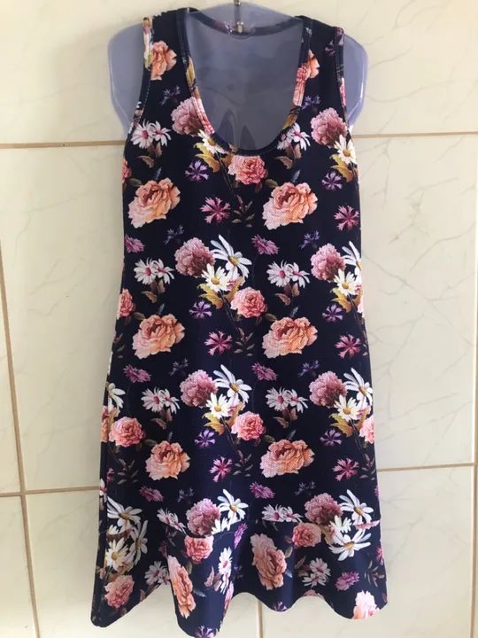 Vestido floral com lycra (P/M)