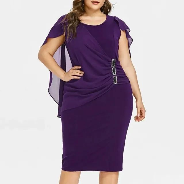 Plus size feminino vestido de festa plissado vestidos sereia senhora moda  vestidos elegantes 2022 outono roupas casuais feminino aniversário robe -  AliExpress