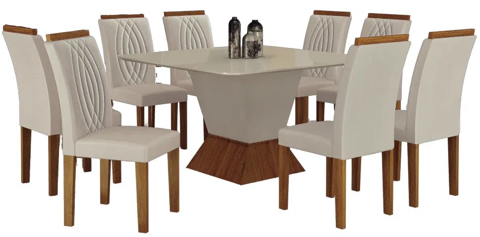 Mesa 8 Cadeiras 135x135 Trude - Foto 5