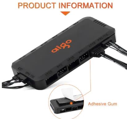 Controladora Fan Aigo Apc1 pwm rgb para computador controle led   - Foto 3