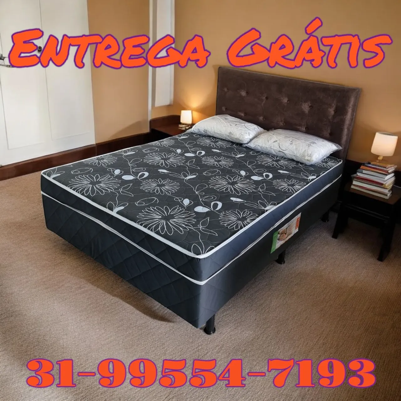 CAMA BOX CASAL D33 10CM DE ESPUMA / NOVAS / MODELO 2410022114
