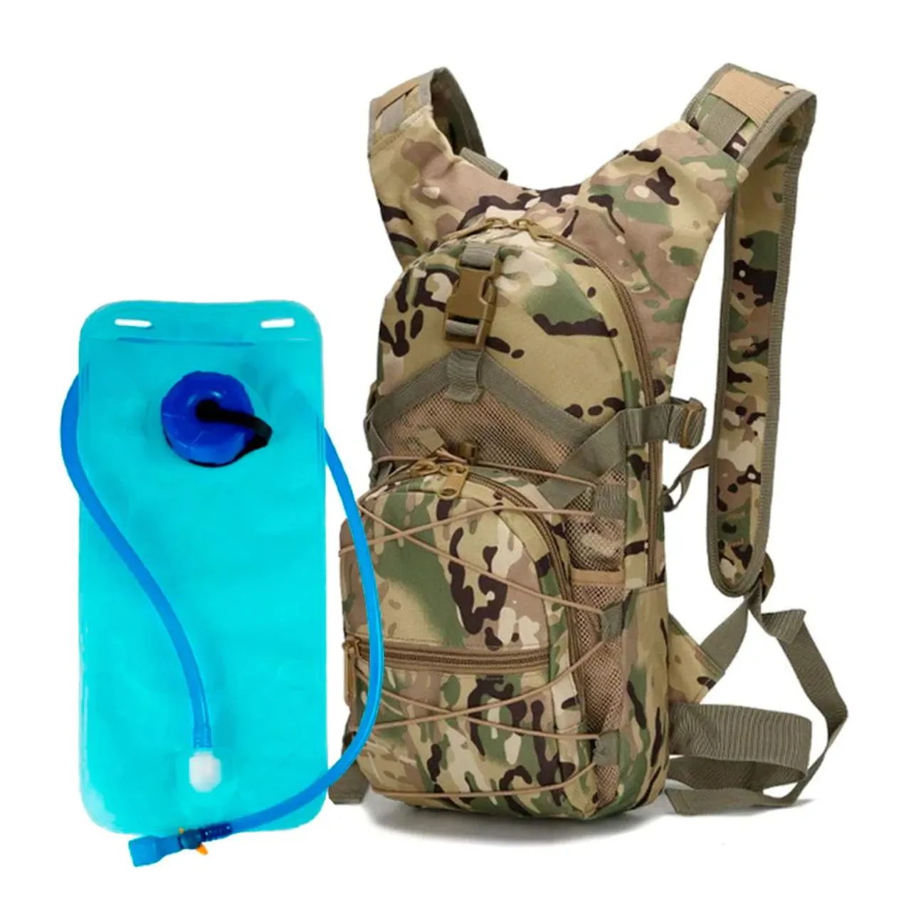 Mochila de Hidratação Tática Militar - Camping, Trilha e Ciclismo