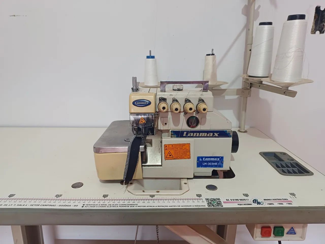 Maquina de costura overlock ponto cadeia 