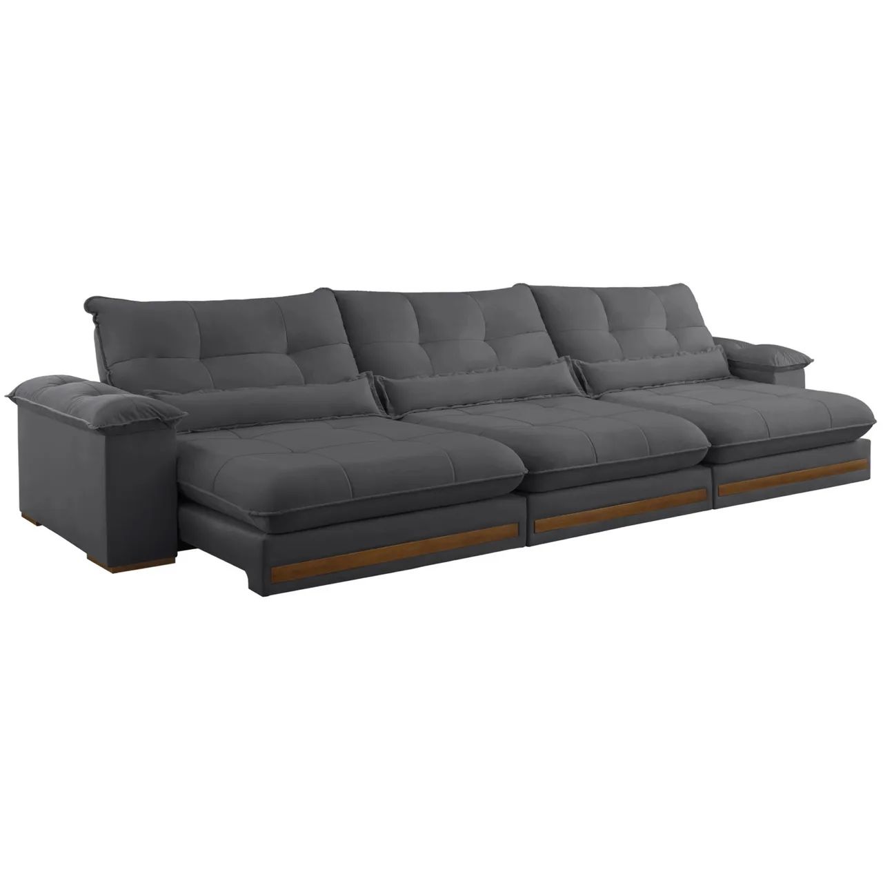 SOFA RETRATIL E RECLINAVEL DUBAI 3,50m MOLAS ENSACADAS tt97