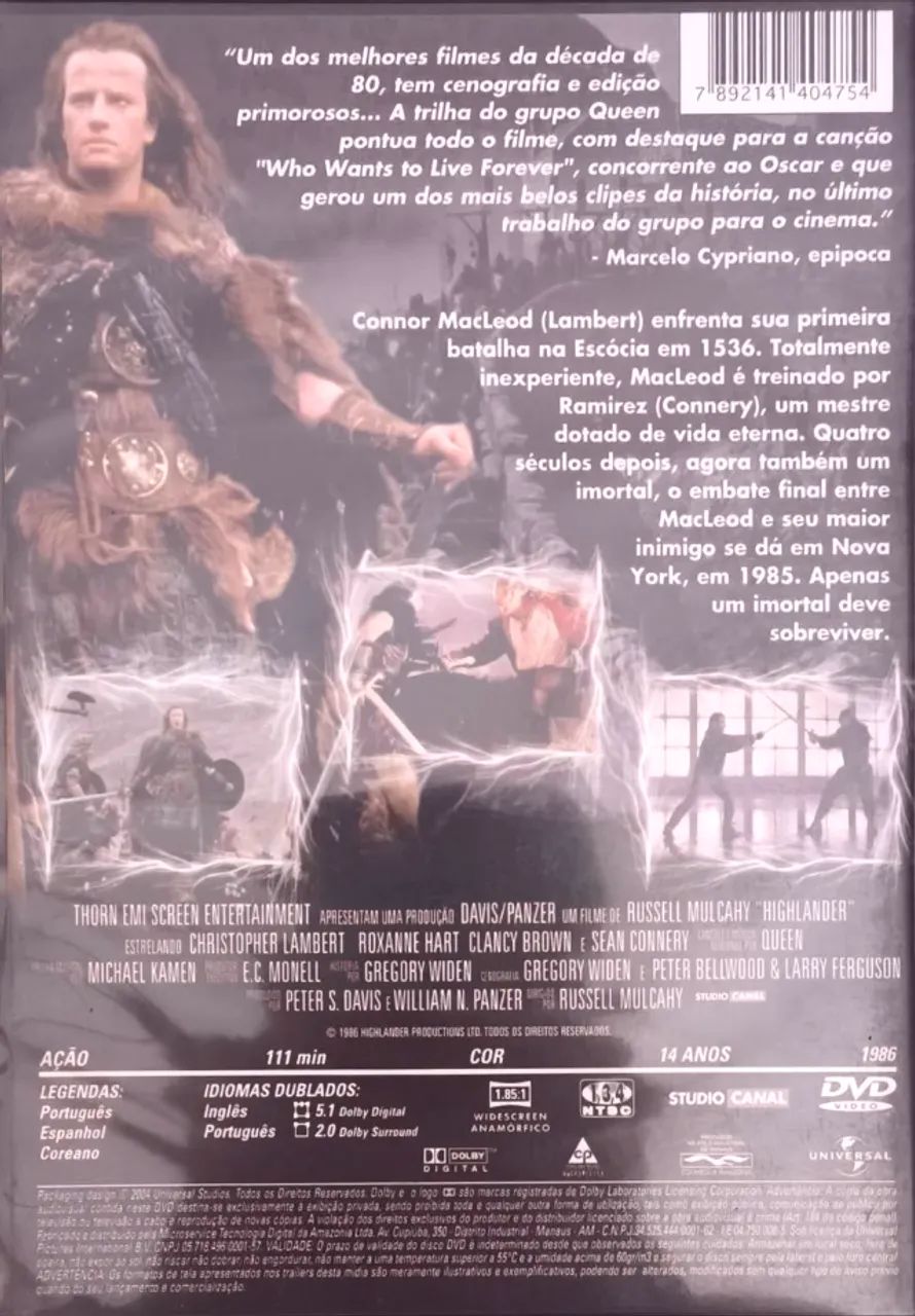 Highlander - O Guerreiro Imortal - DVD - Foto 2