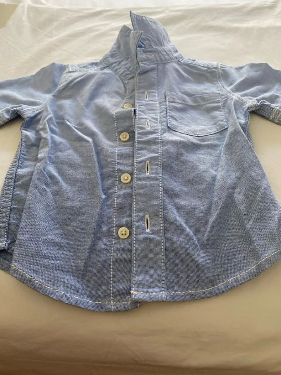 Camisa Manga Longa Bebê - Tamanho P 9 meses - Foto 2