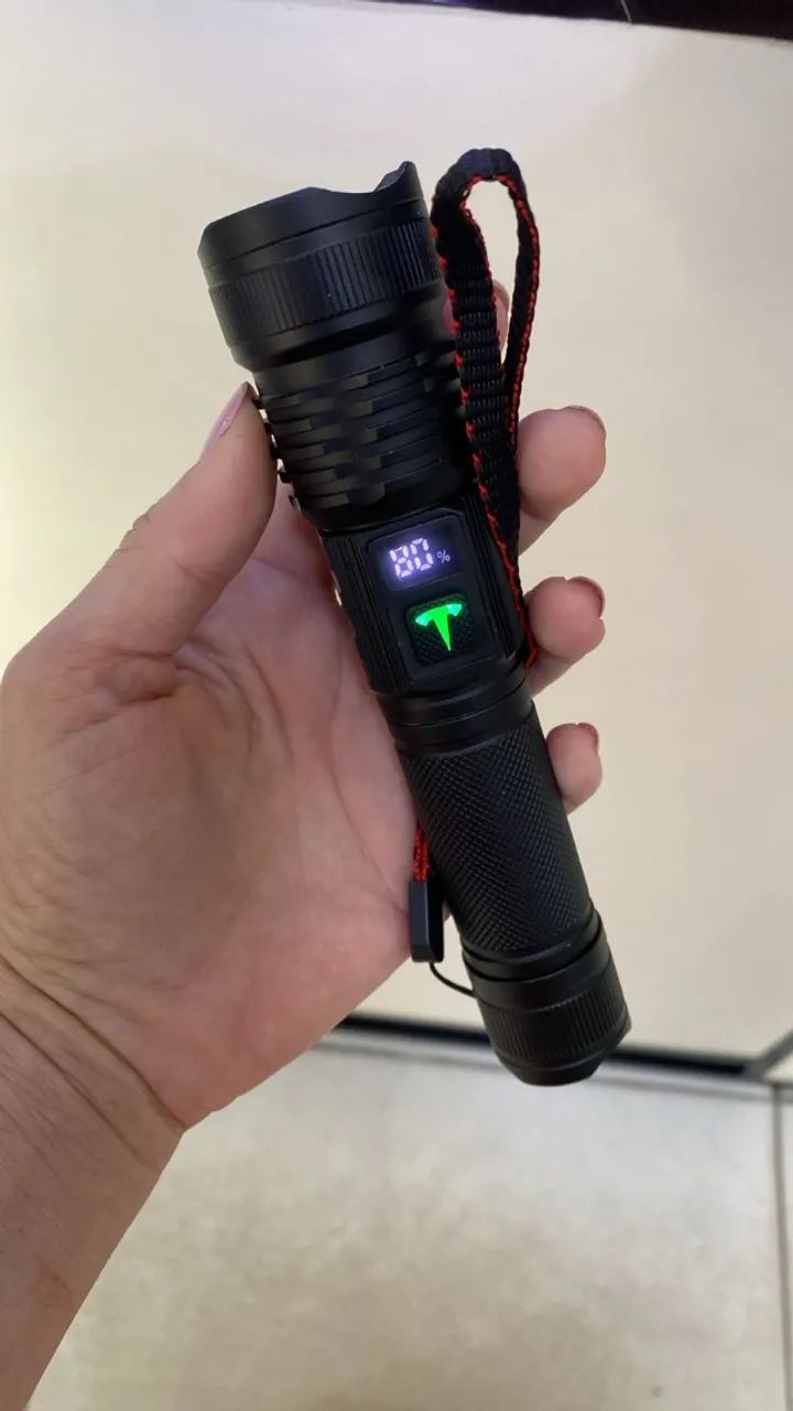 Lanterna Led Recarregável Foco Visor Led 2km+ Bm-8537 - B-max Loja Coimbra Entregamos - Foto 2