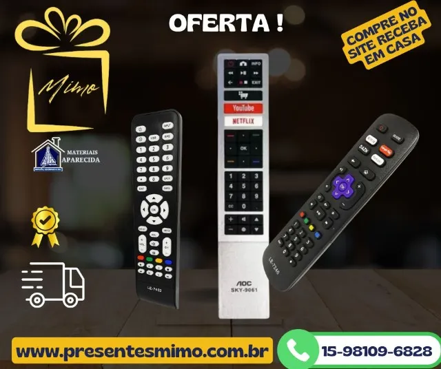 Controle Remoto para TV AOC Smart LCD LED - novo