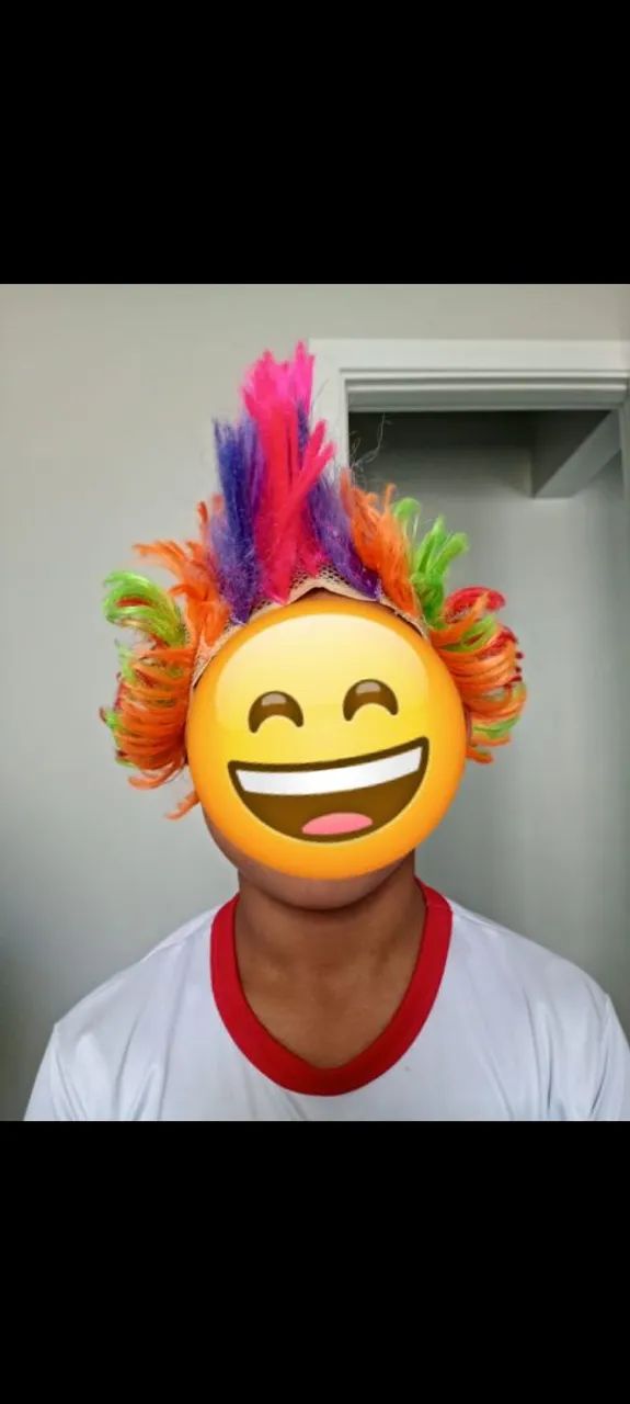 Peruca Colorida Estilo Psicodélico  - Foto 2