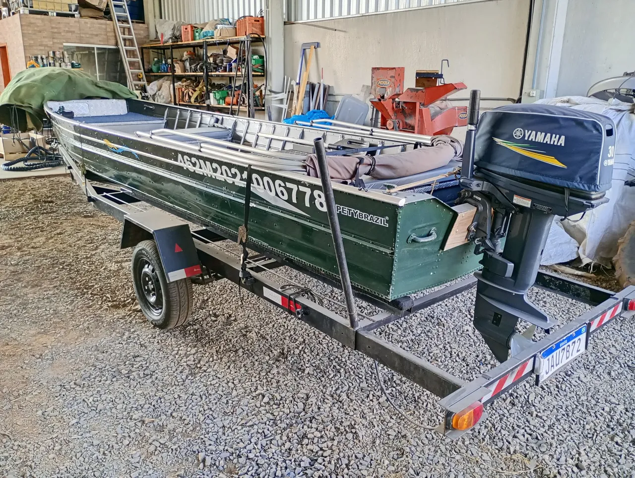 Conjunto barco motor alumínio