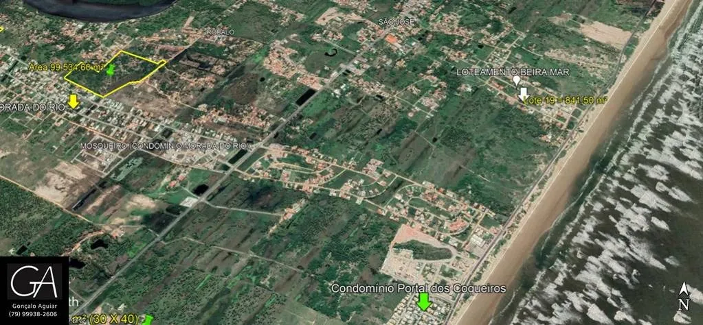 Área medindo 99.534,60 m² no Pov. São José.