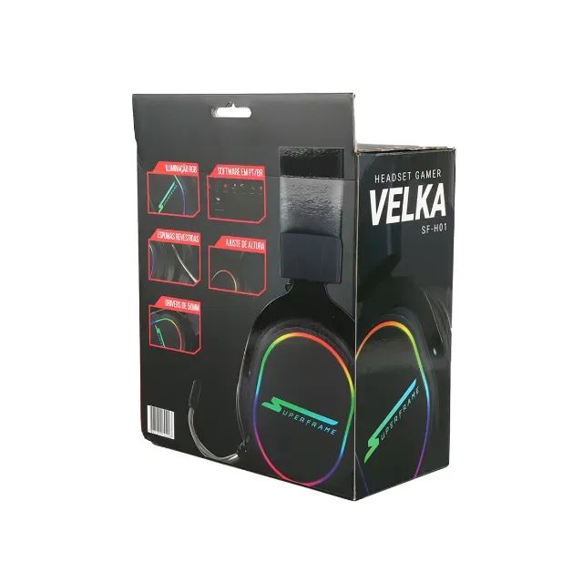 Headset Gamer SuperFrame VELKA - Experiência 7.1 Surround para Máxima Imersão! - Foto 4