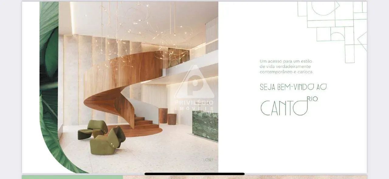 Studio 38m² com Varanda Gourmet e Vista Parcial para o Mar  Canto Rio, Arpoador - Foto 3