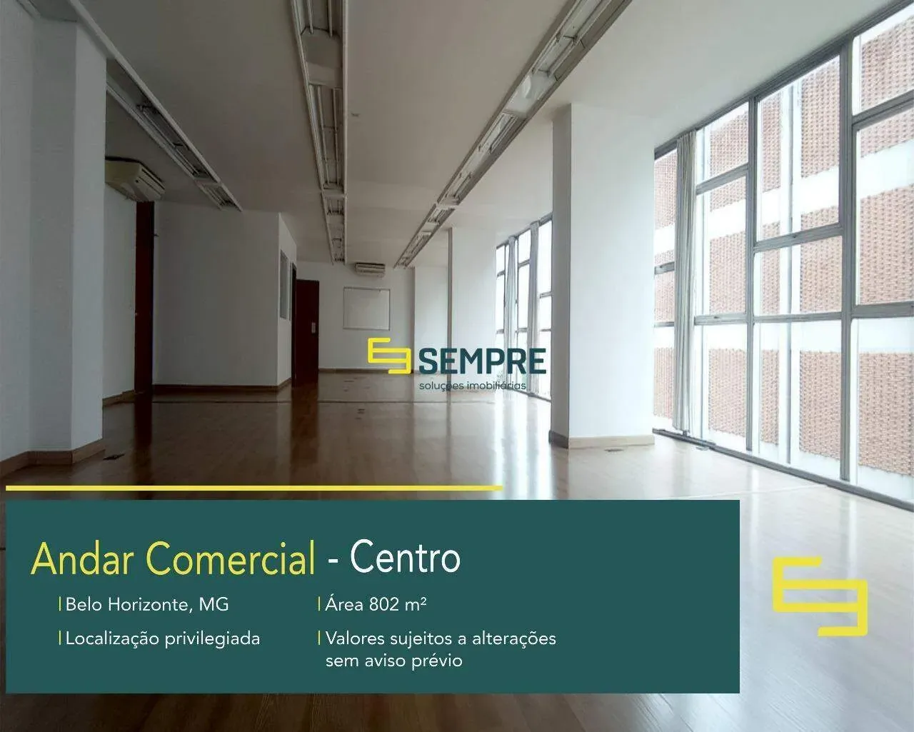Andar comercial para locação no Bravo BH - Centro