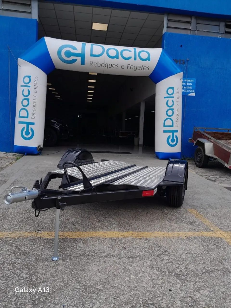 Plataforma de 1 eixo carretinha rebaixada