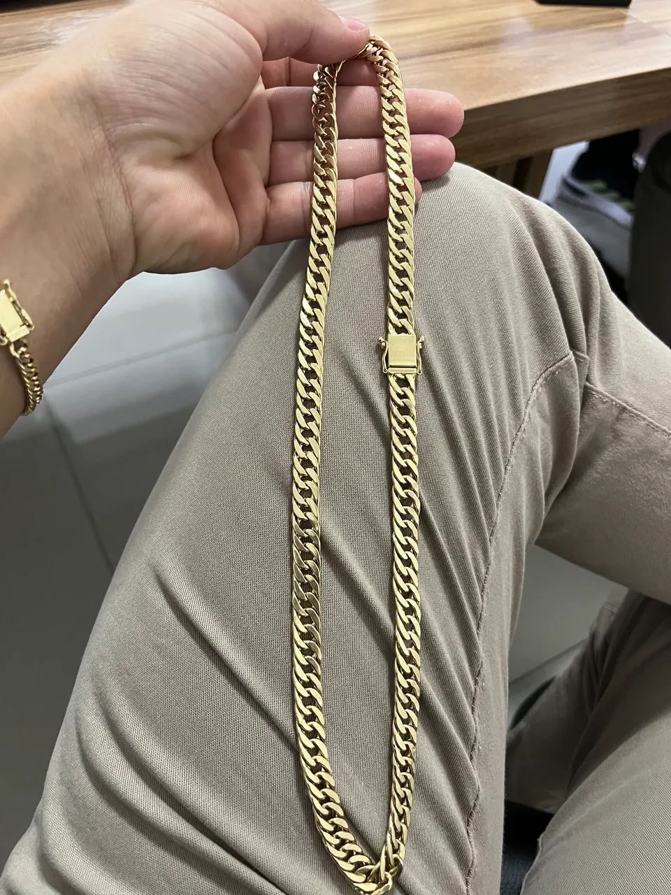 Corrente Grumet Dupla Ouro18k Grossa  - Foto 5