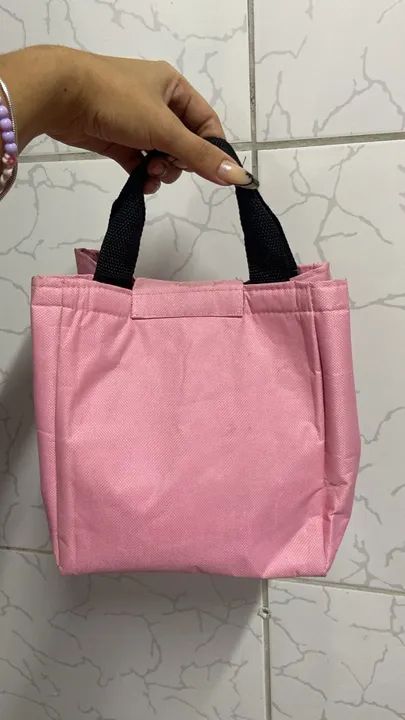 Bolsa de mão  Rosa com Gato - Foto 3