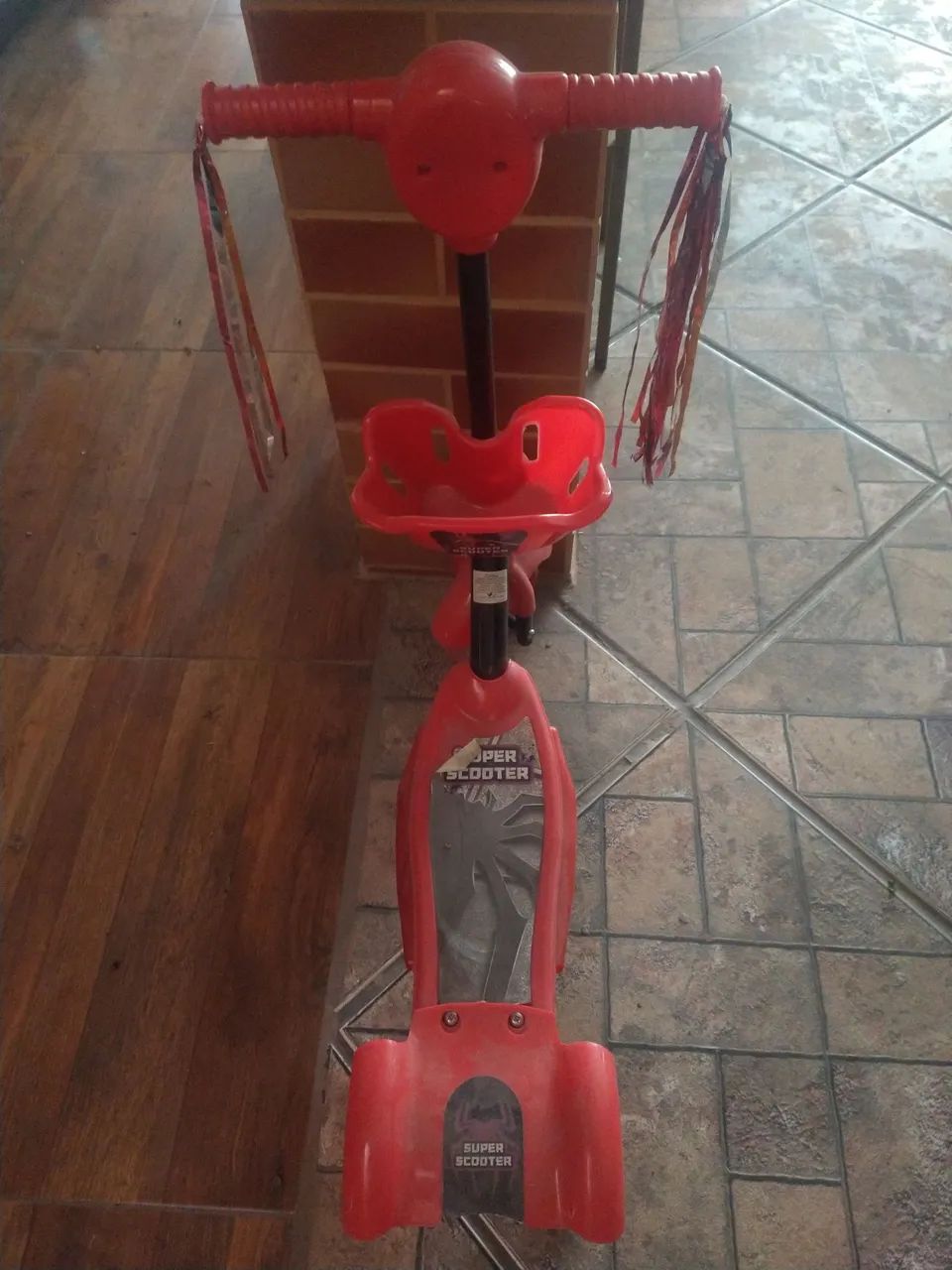Patine Super Scooter Infantil Vermelho