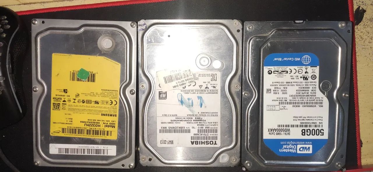 HDs 320GB, 500GB e 500GB - Diversas Marcas