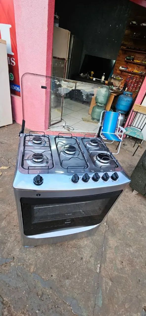 fogao cônsul inox 5 bocas acendimento automático ((ENTREGO)) - Foto 6