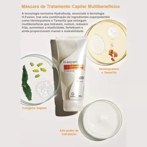 Máscara de Tratamento Capilar Multibenefícios H-Expert Hinode - Foto 3
