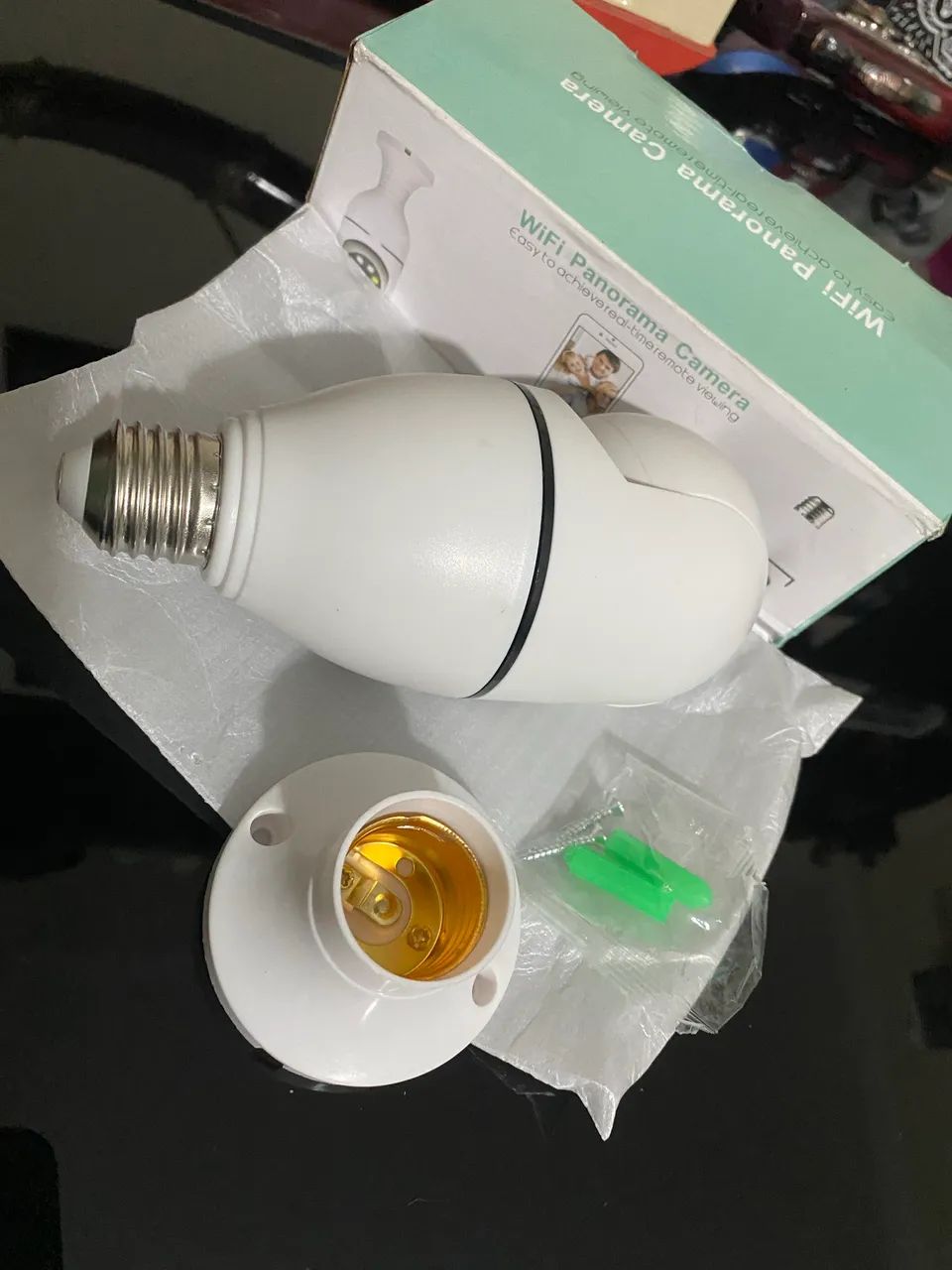 2 Cameras de Segurança Wifi Panorama Giratoria 360º Cor Branco - Foto 4