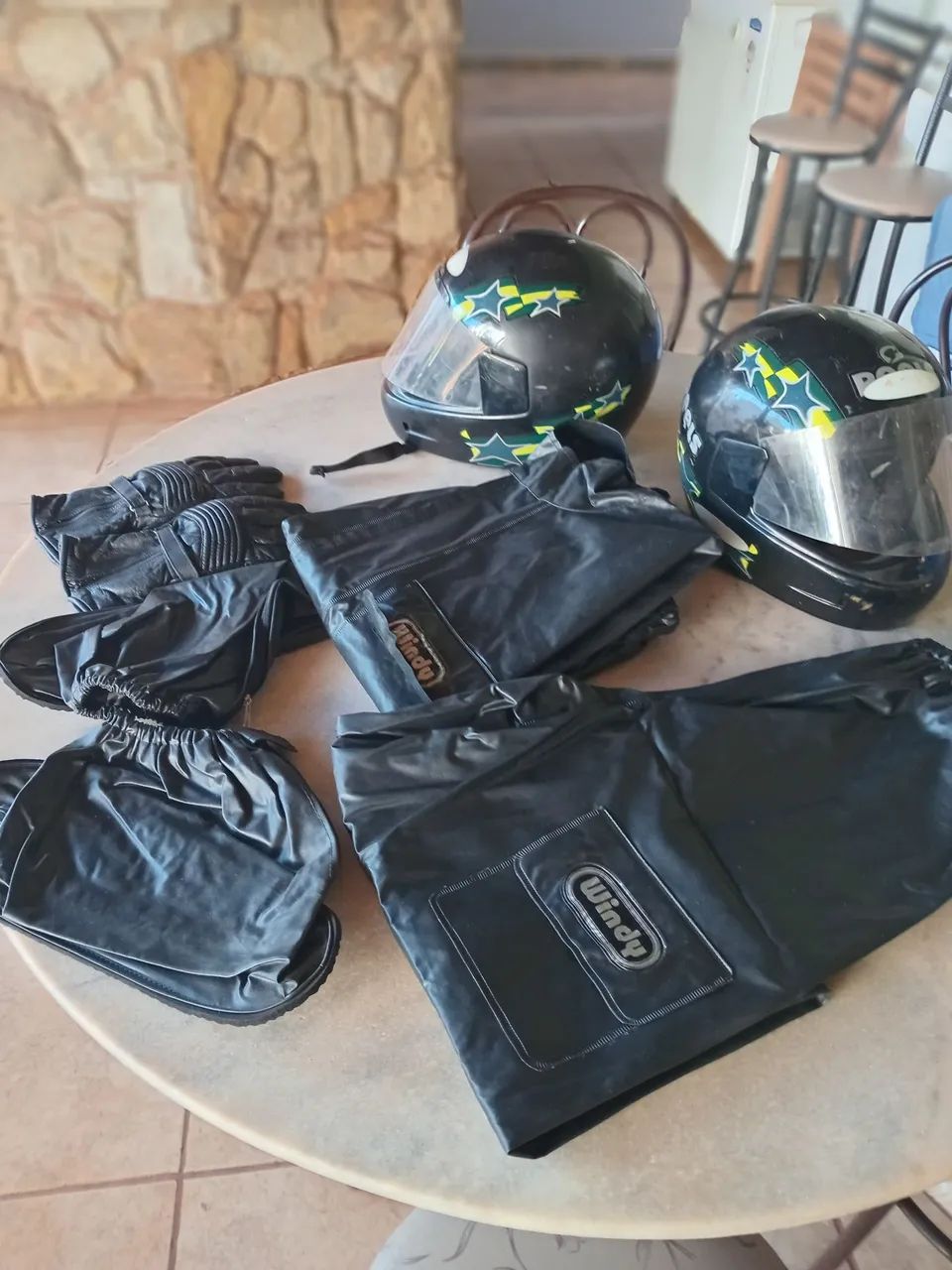 Capa completa, luva e capacete para motoqueiro . - Foto 3