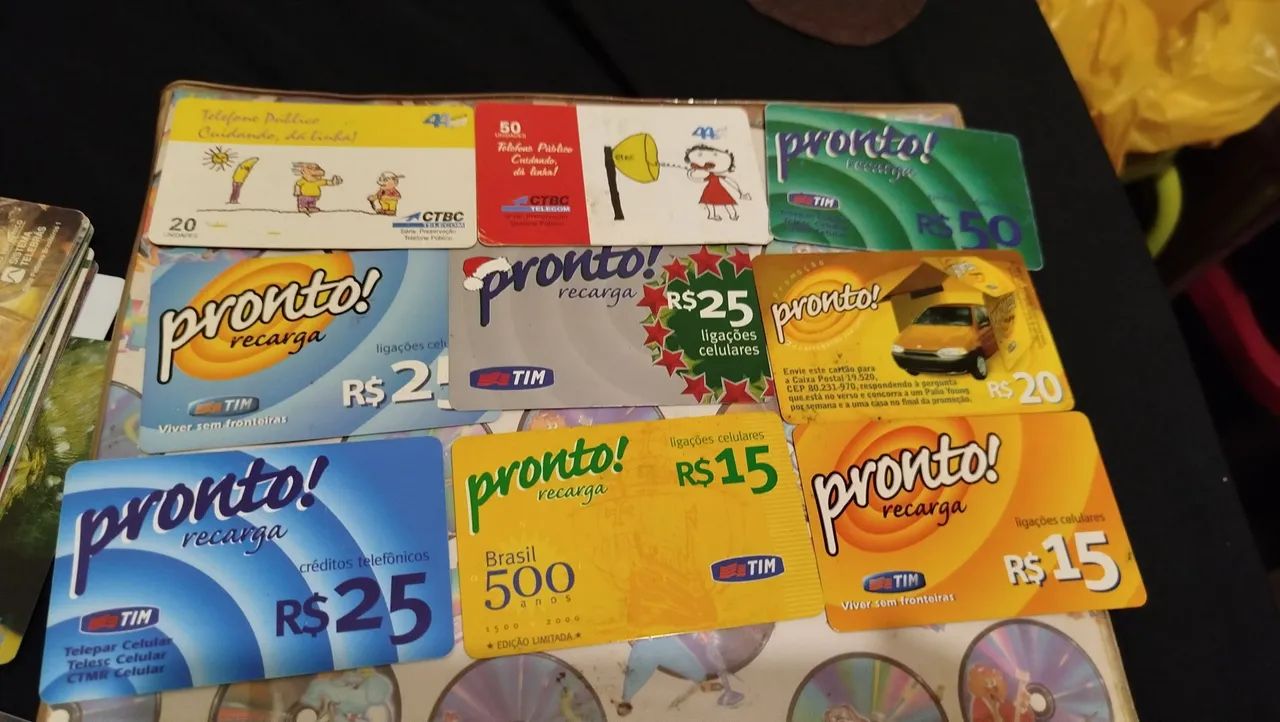 Cartões Telefônicos TIM e CTBC - Coleção