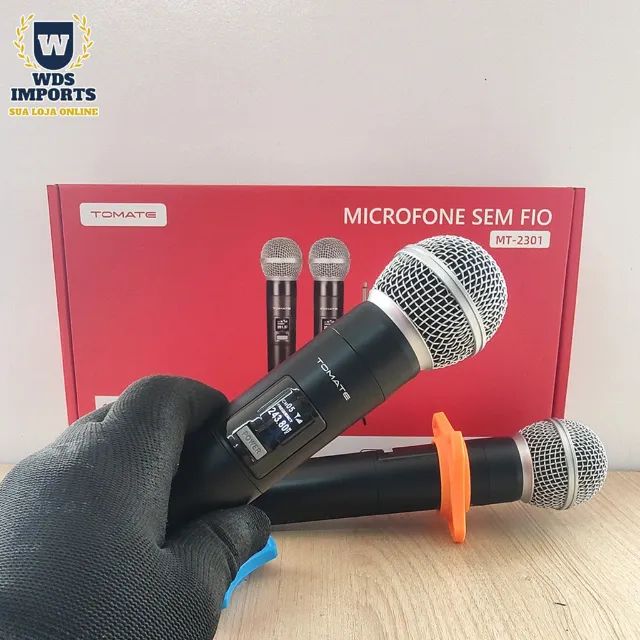 Microfone Duplo Sem Fio Wireless Profissional - Foto 2