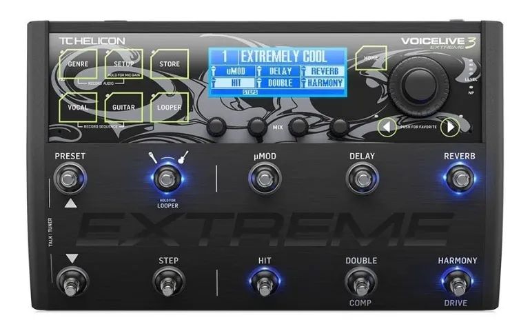 Pedal De Efeito Tc Helicon Voicelive 3 Extreme Preto