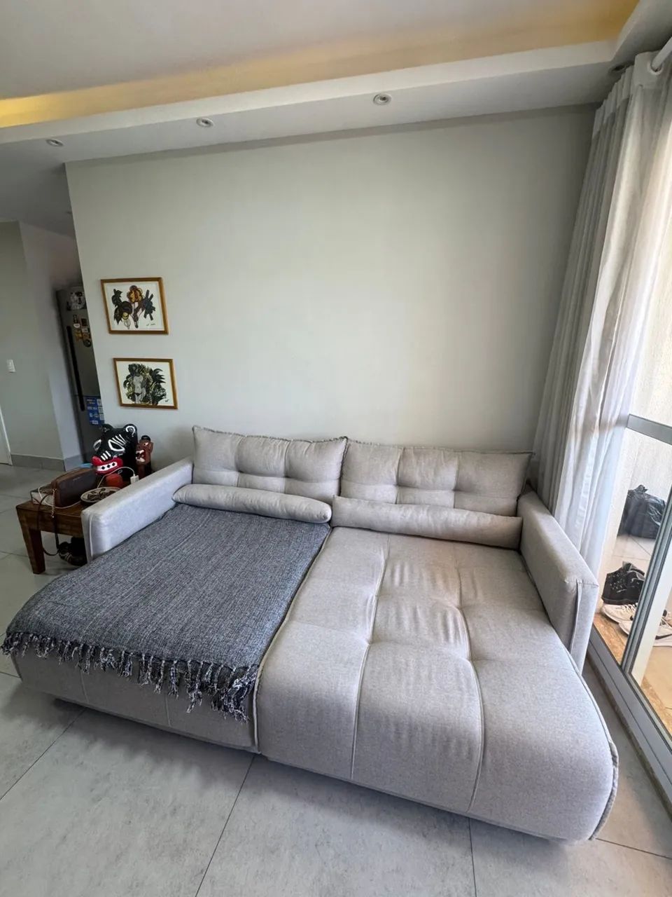 Sofá Linho Bege - Foto 2