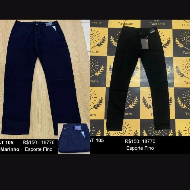 Calça Masculina Preta Esporte Fino Nº 46 48