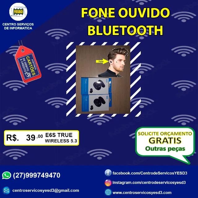fones de Ouvido bluetooth - Foto 2