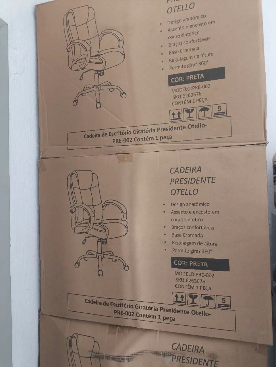 Cadeira Presidente Giratória Fortt nova na caixa !! Pronta entrega !! - Foto 6