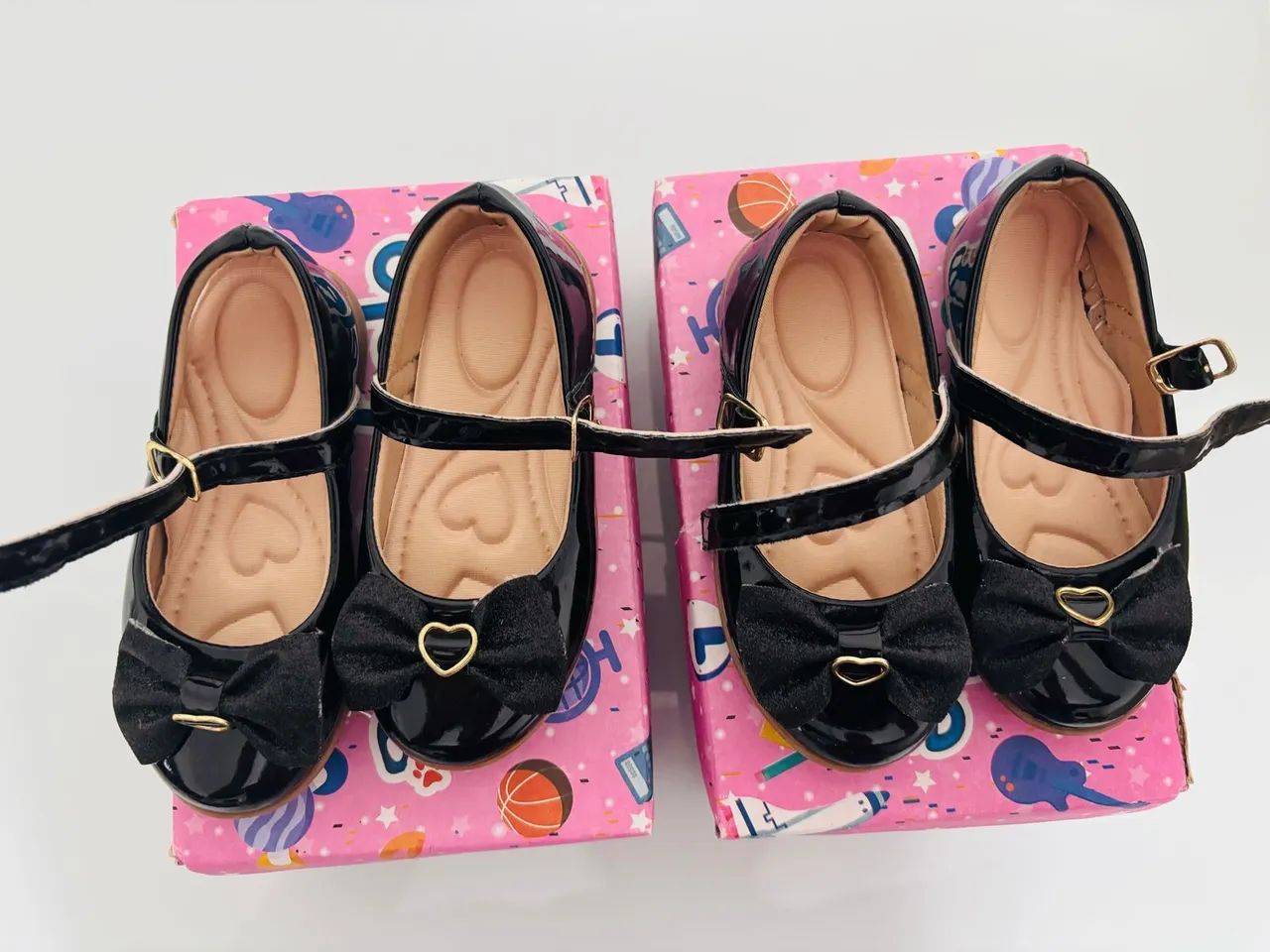 Sapatilhas pretas com laço para bebê menina - Foto 4