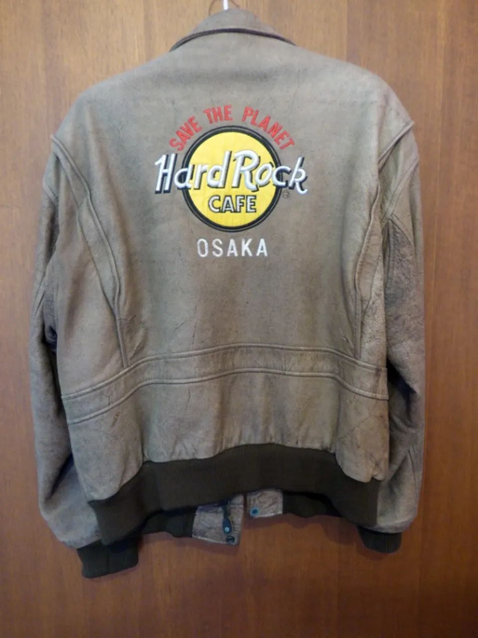 Jaqueta de couro legítimo (Marrom/ Hard Rock Café) - Foto 2