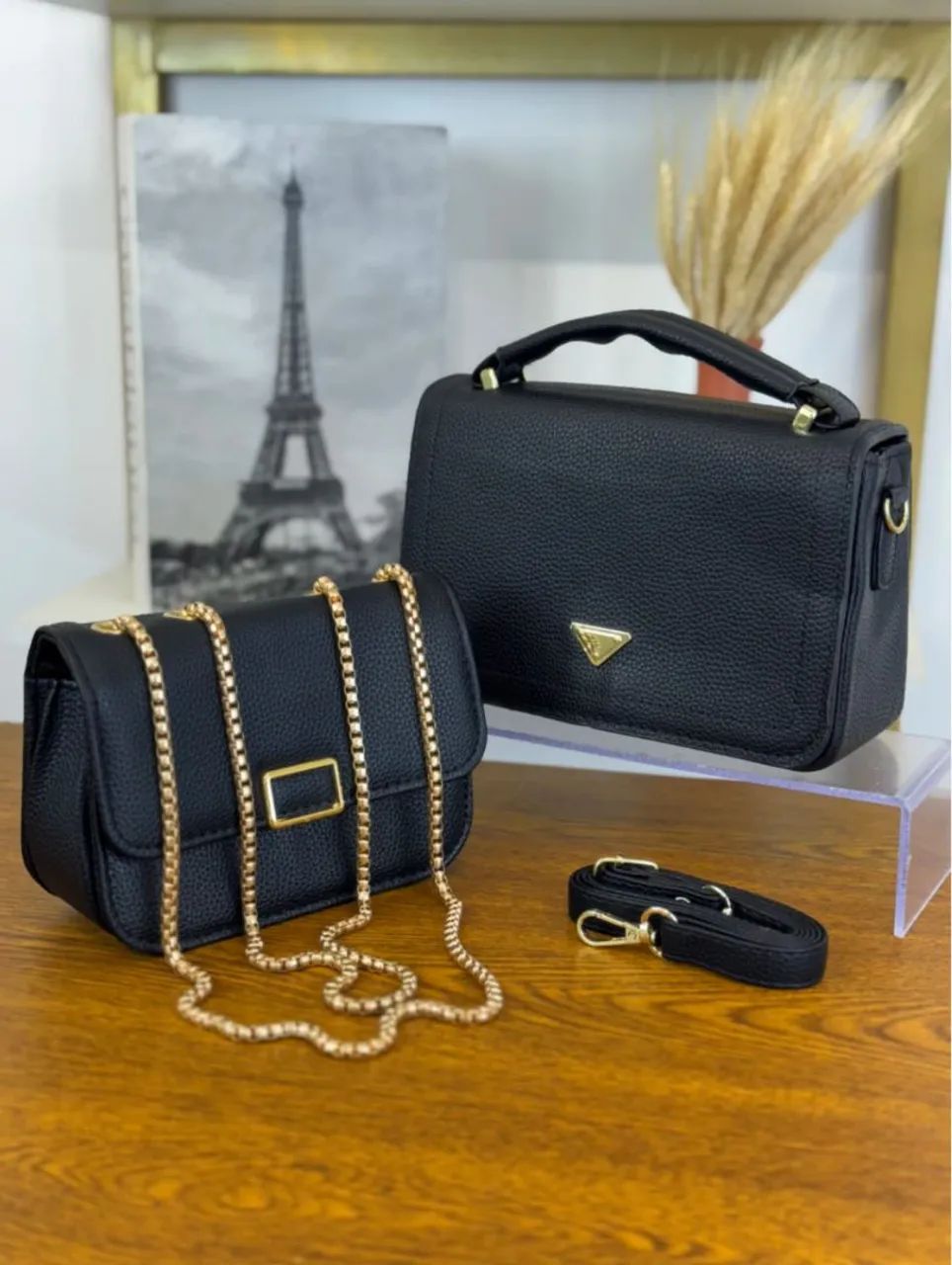 Kit 2 bolsas feminina estilo de ombro 