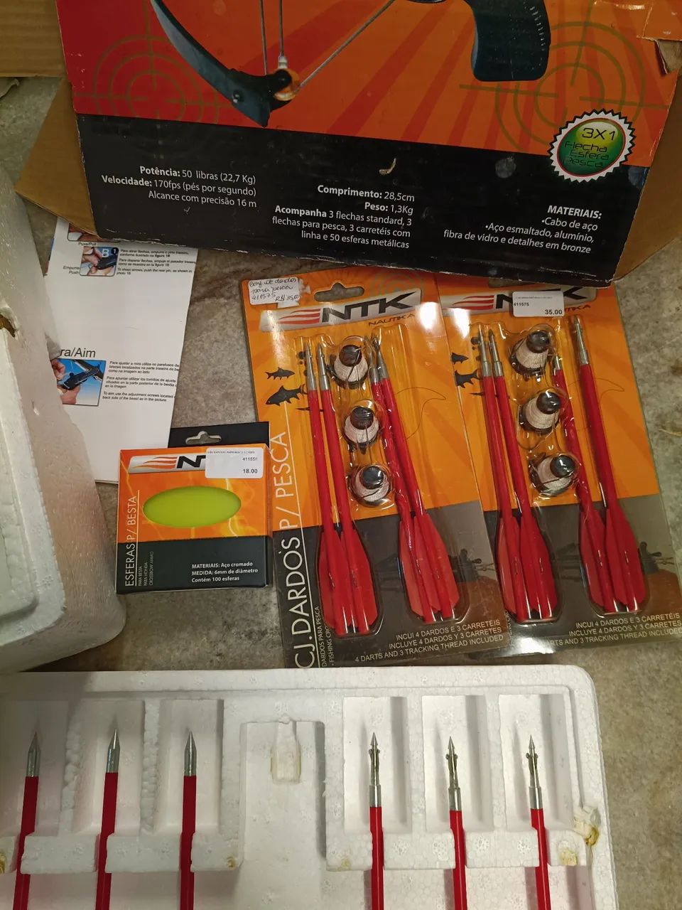 Equipamento de pesca com acessórios  - Foto 2