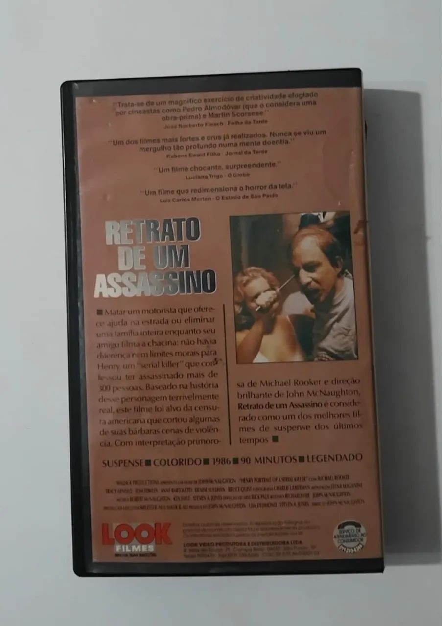 FITA VHS "RETRATO DE UM ASSASSINO" 1986; clássico raro e pouco conhecido do horror moderno - Foto 2