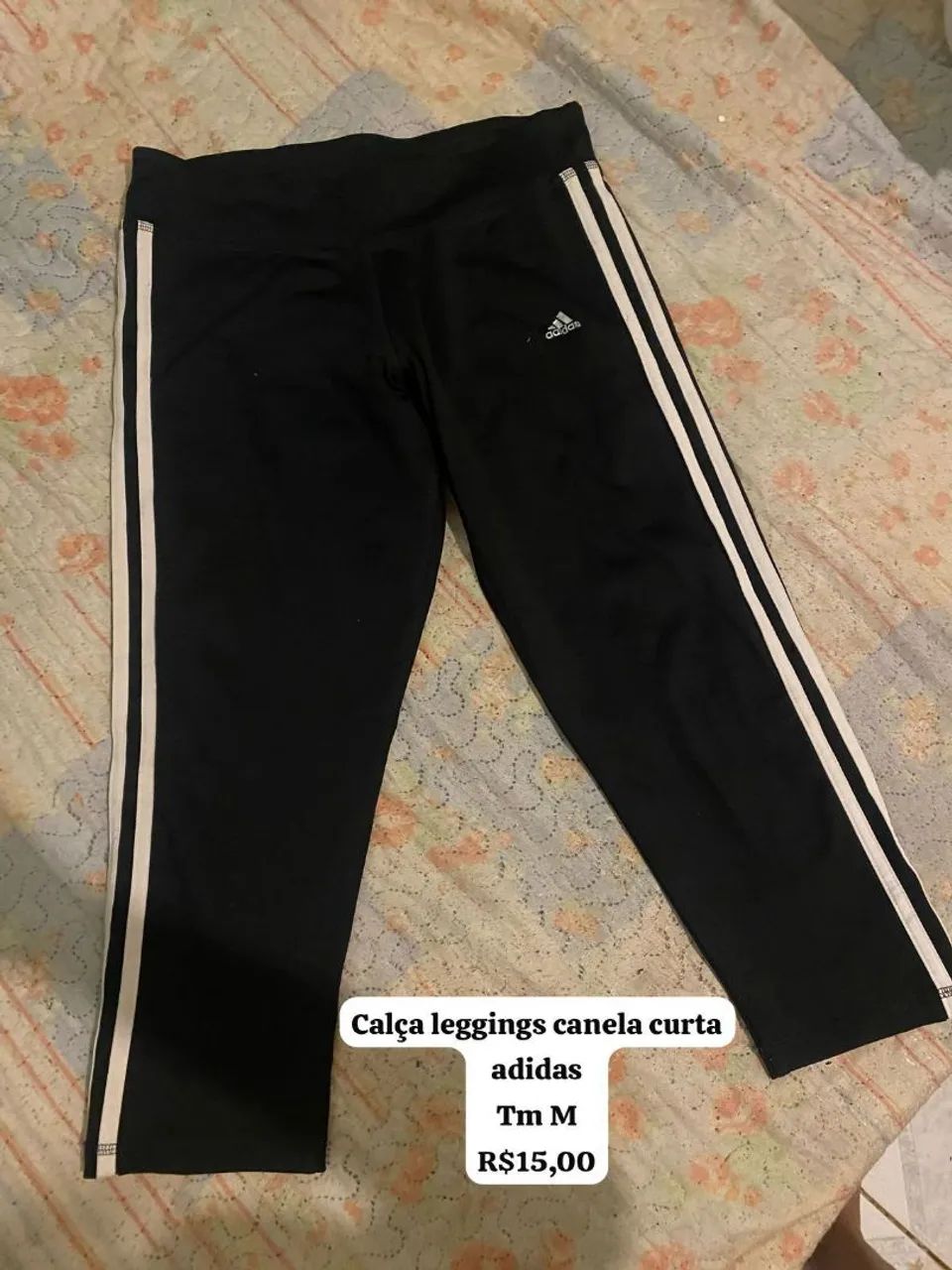 Calça Leggings Canela Curta Adidas M