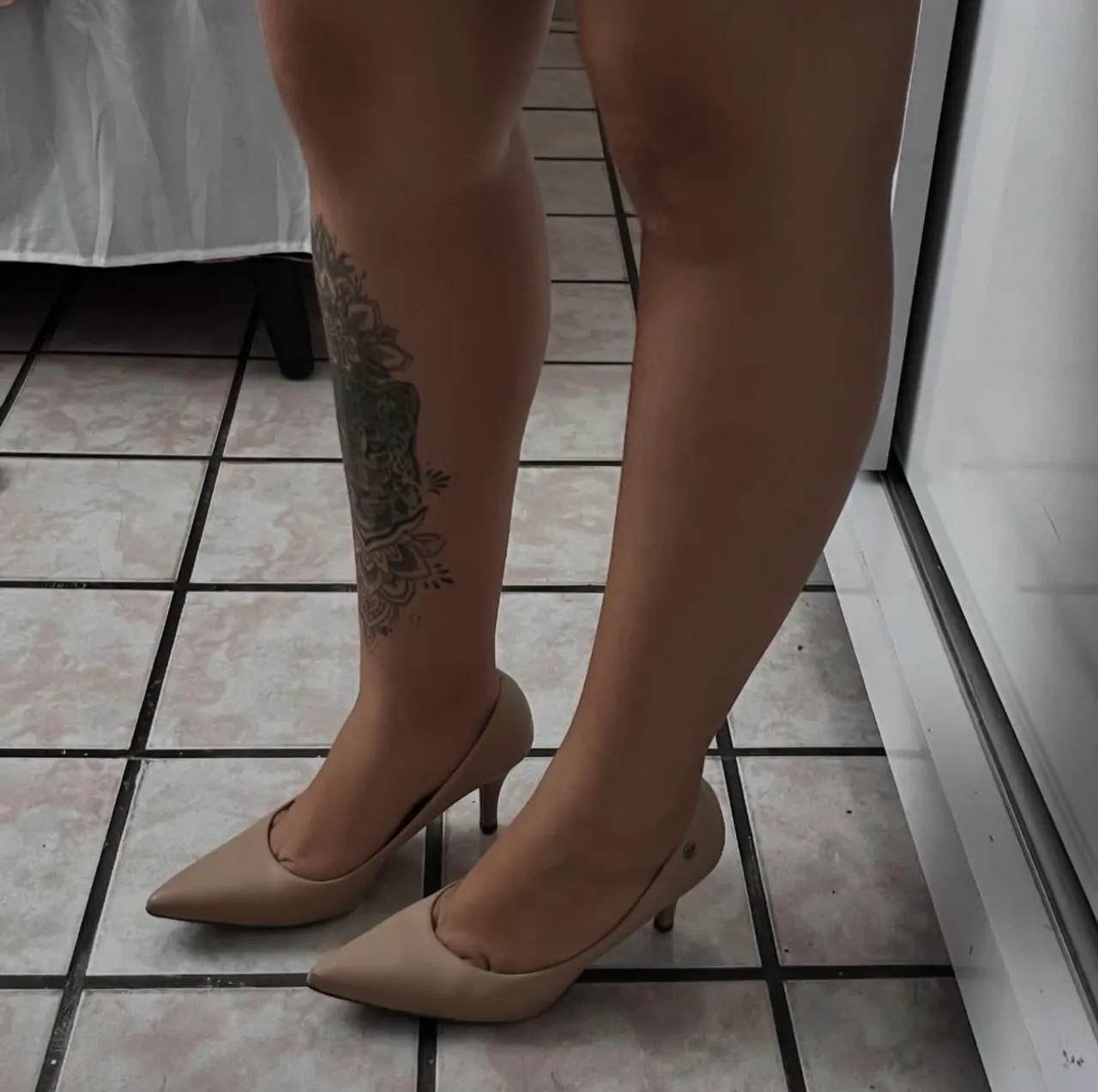 Scarpin nude vizzano 