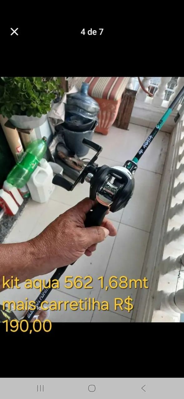 Vara e carretilha aqua