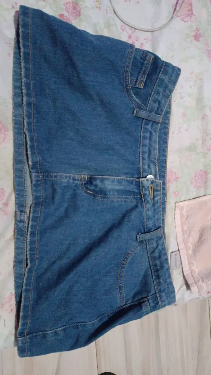 Mini saia jeans G