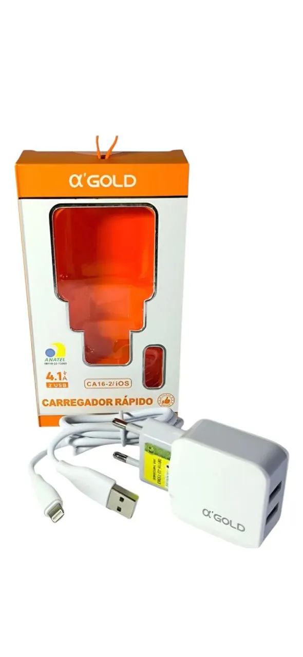 Carregador Rápido 4.1A 2 USB A'Gold CA16-2/iOS - Foto 3