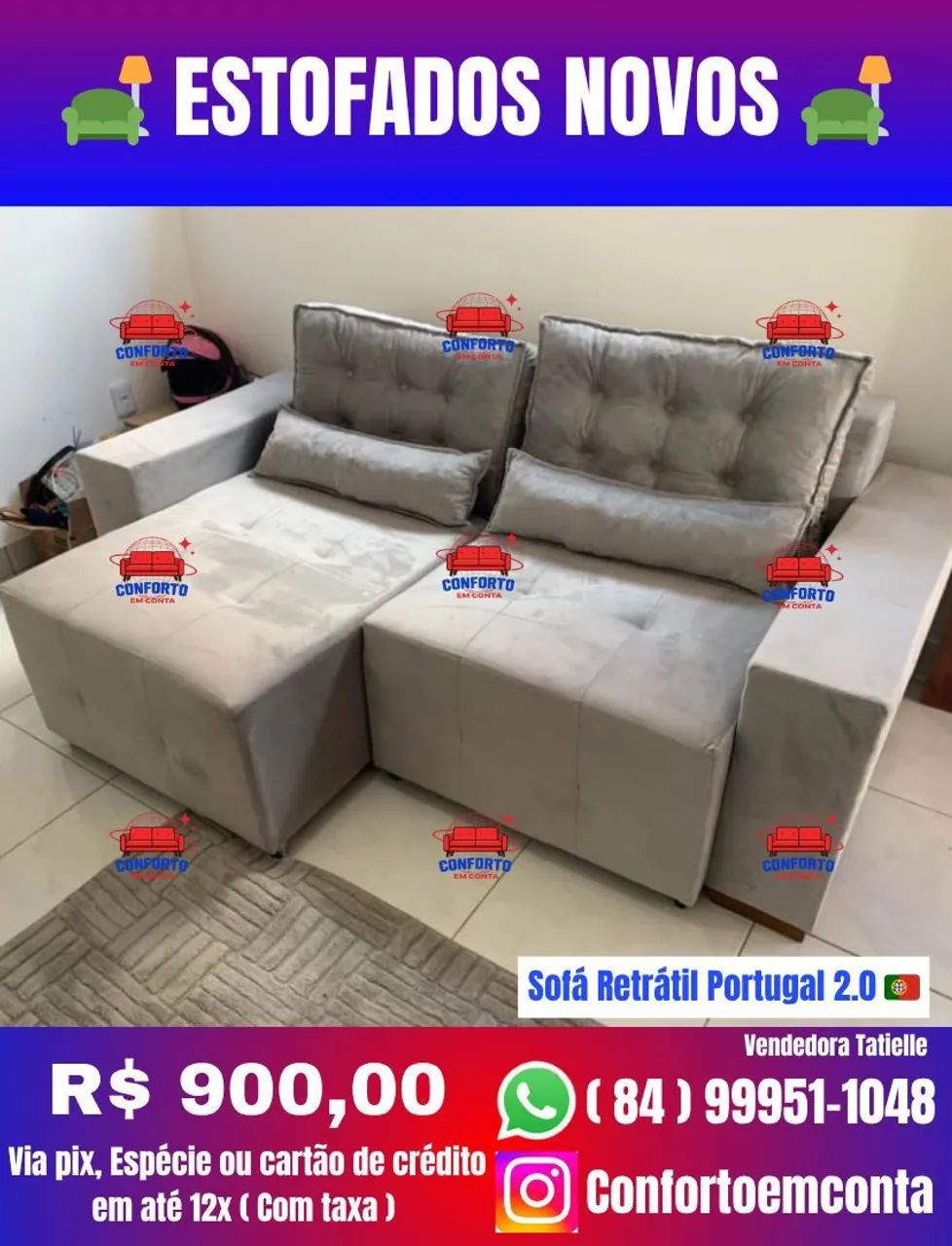 Sofá Retrátil Portugal 2.0 - Conforto e Qualidade! - Foto 4
