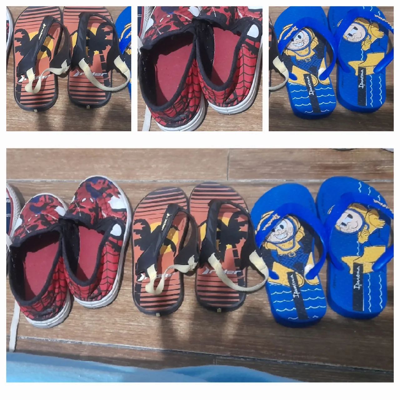 Lote 25/26 de calçados infantis 3 pares por 25