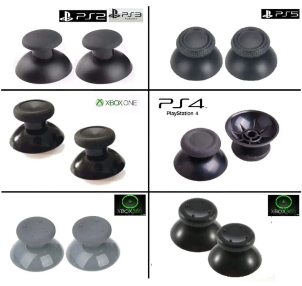 Analógicos para Controles de Videogame (PS2, PS3, PS4, PS5, Xbox)