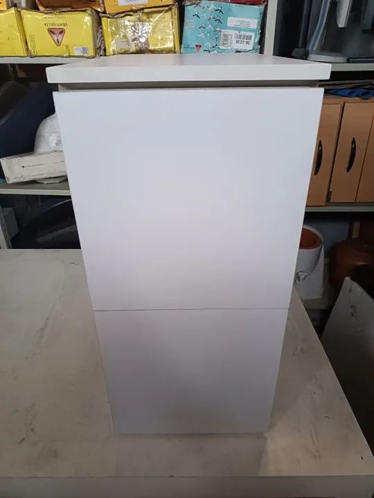 Gaveteiro branco 2 gavetas